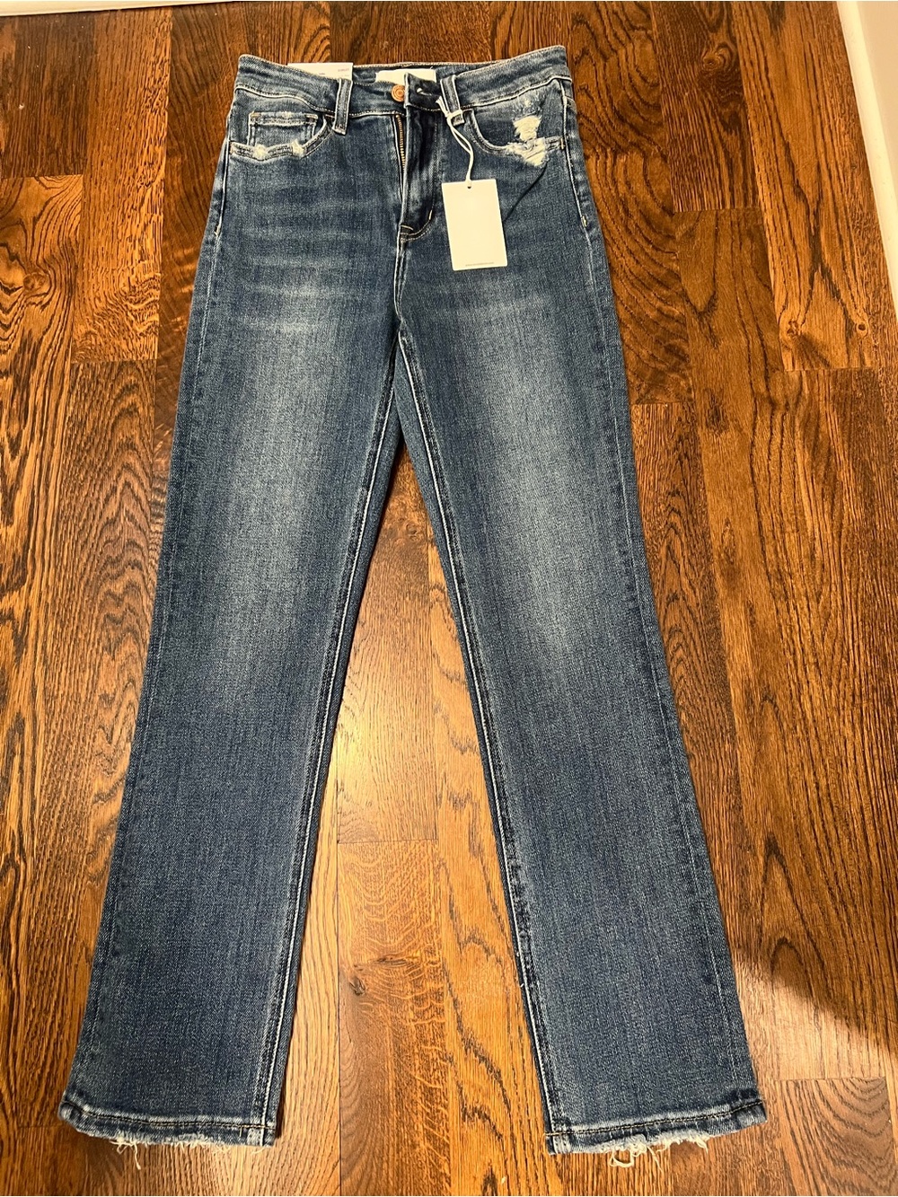 Women's Straight-Leg Jeans in Medium Wash Blue